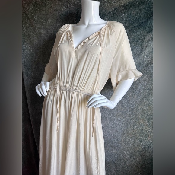 Boho Grecian Ivory Dress - Picture 3 of 4